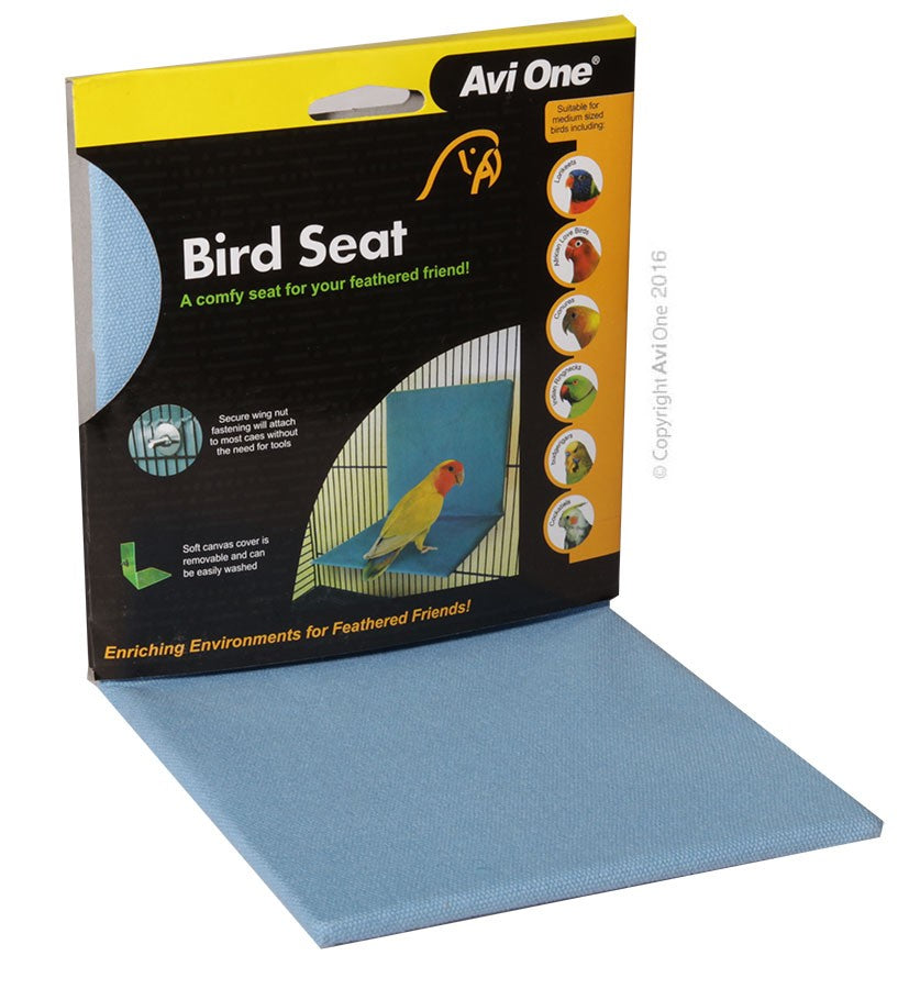 Bird Seat With Fabric Cover Blue