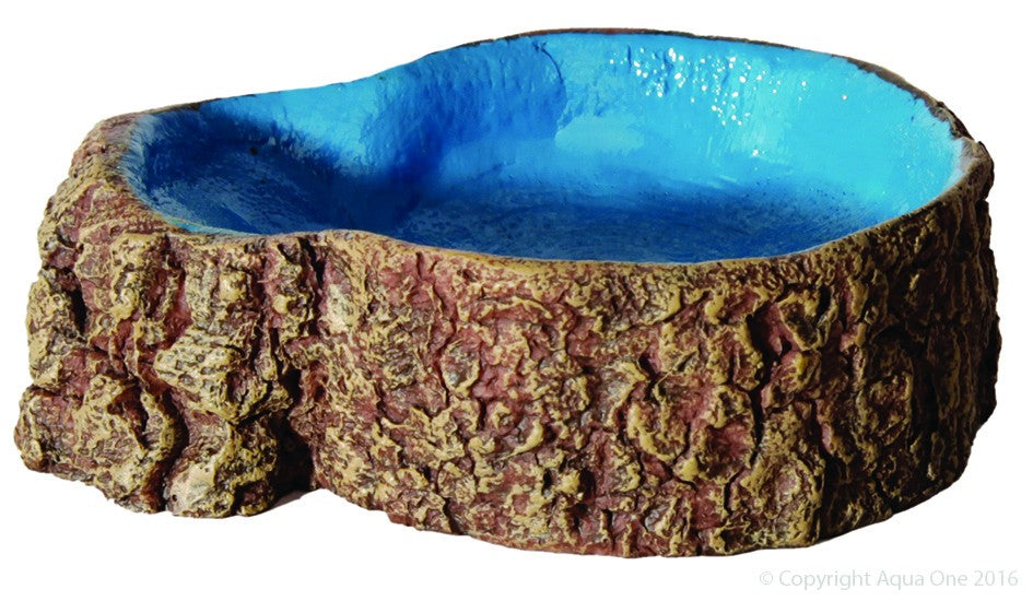 Hermit Crab Tree Stump Bowl Blue Small 10 X7.6x3cm