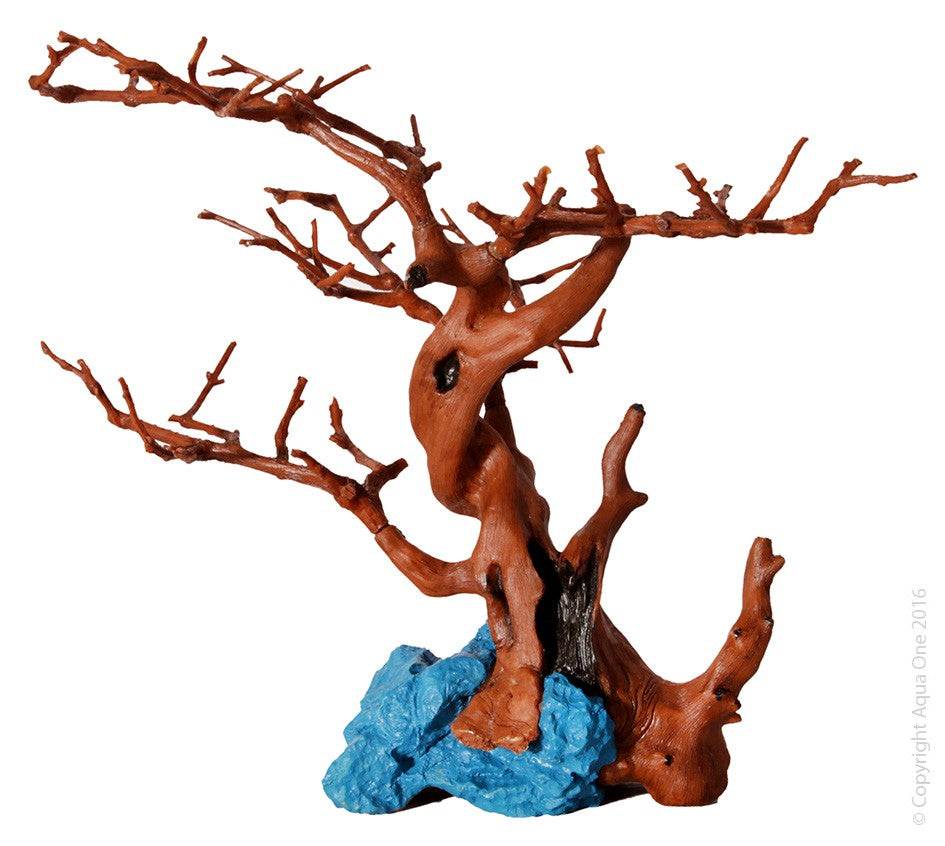 Hermit Crab Climbing Branches And Blue Rock 24.5x18x19cm