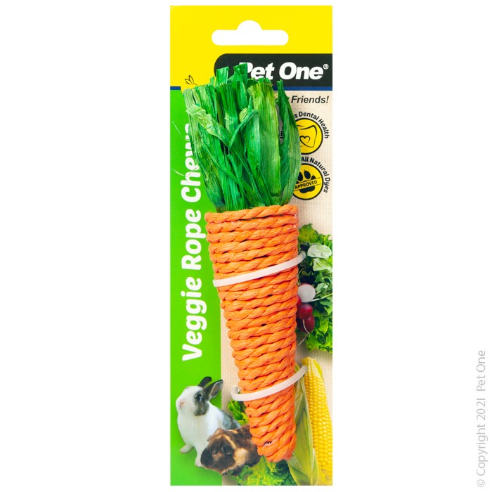 Veggie Rope Chew Carrot Small 13.5cm