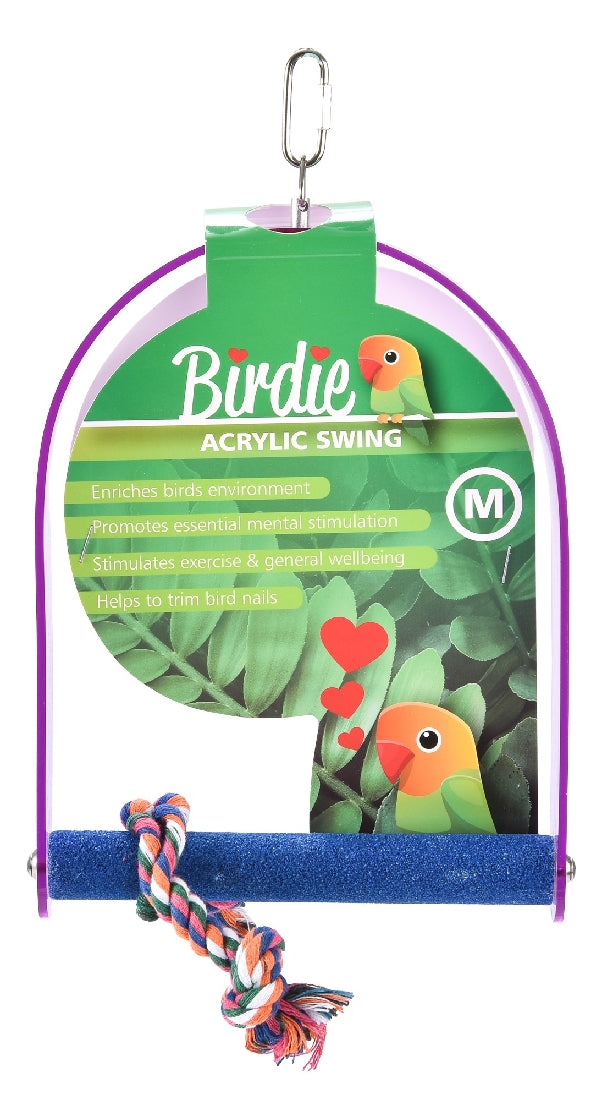 Birdie Cement Swing W/acrylic Frame