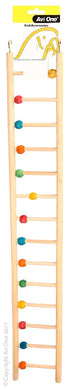 Bird Toy Wooden Ladder 14 Rung W/beads