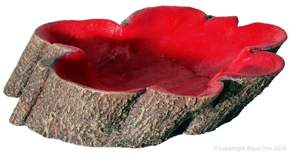 Hermit Crab Tree Stump Bowl Red Large 14 X10x3cm
