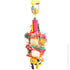 Bird Toy Loofa With Rattan Ball Raffia And Wooden Beads 38cm