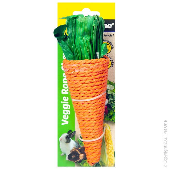 Veggie Rope Chew Carrot Large 17cm