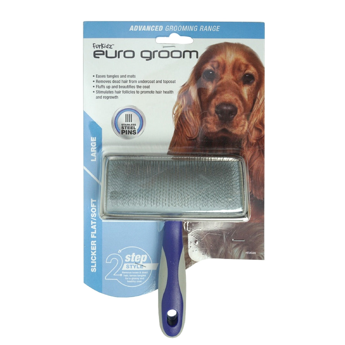 Euro Groom Dog Slicker Brush Soft/flat Large