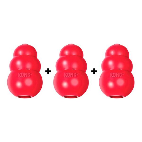 Kong Classic Dog Toy Red 3 Pack