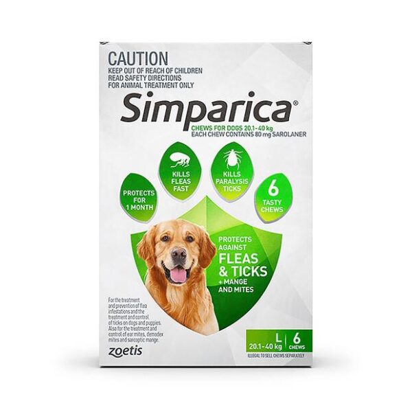 Simparica Flea Tick Chews Large Dog