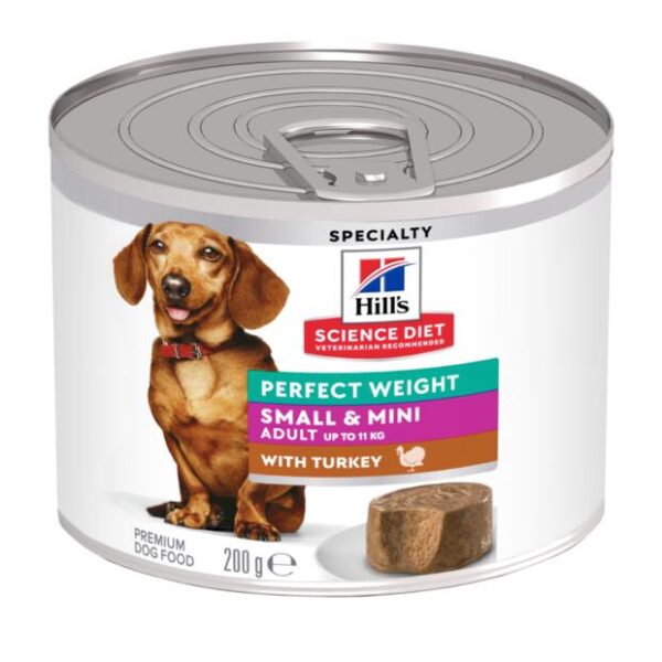 Hills Science Diet Perfect Weight Small Mini Turkey Canned Dog Food