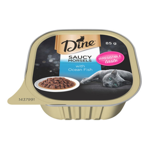 Dine Classic Collection Saucy Morsels With Ocean Fish Wet Cat Food 85g X 7 Cans 6 Pack