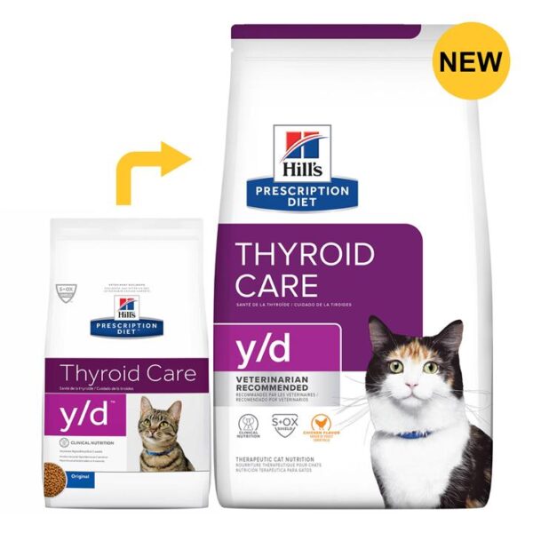 Hill's Prescription Diet Y/D Thyroid Care Chicken Flavour Dry Cat Food  1.8 Kg