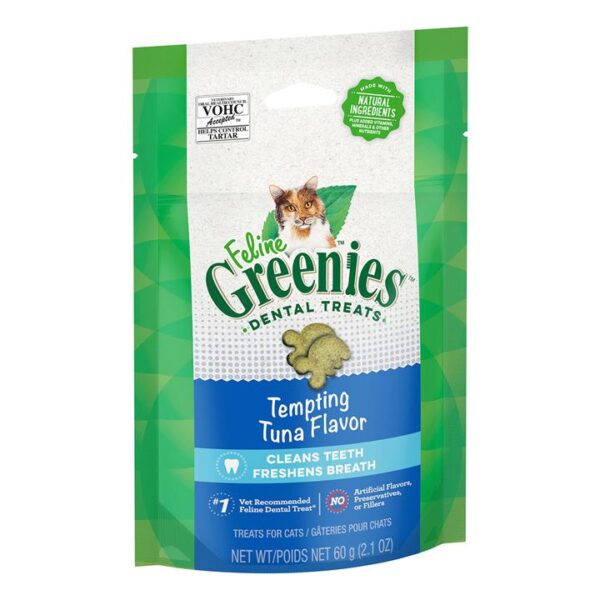 Greenies Feline Tempting Tuna Flavor Dental Cat Treats 130 Gm 1 Pack